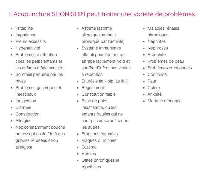 « Découvrez l’acupuncture Shõnishin pour aider au bon développement de votre bébé »