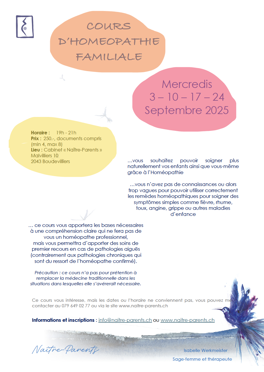 « Cours d’Homéopathie Familiale »