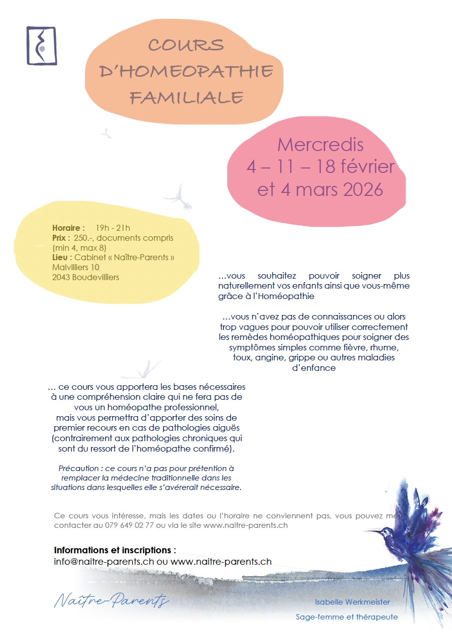 « Cours d’Homéopathie Familiale »