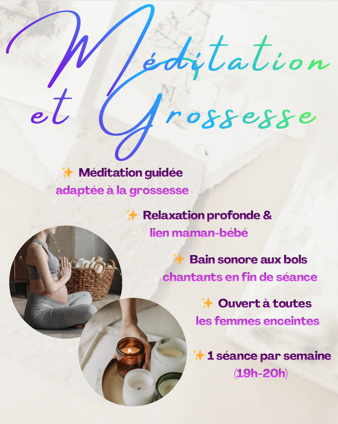 « Méditations & Grossesse: Bien-être pour Naître bien »